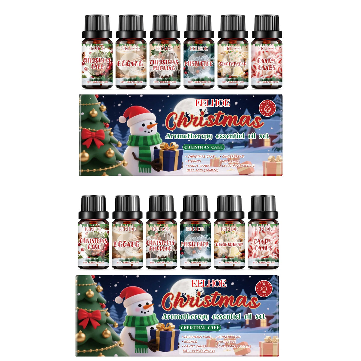 Christmas Essential Oil Set – 6 Festive Holiday Scents 6×10ml Essential Oil Set SPOT 2 Sets 6x10ml