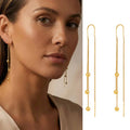 Meaeguet Gold Stainless Steel Ball Drop Dangle Earrings Women Drop Dangle Earrings SPOT Default Title