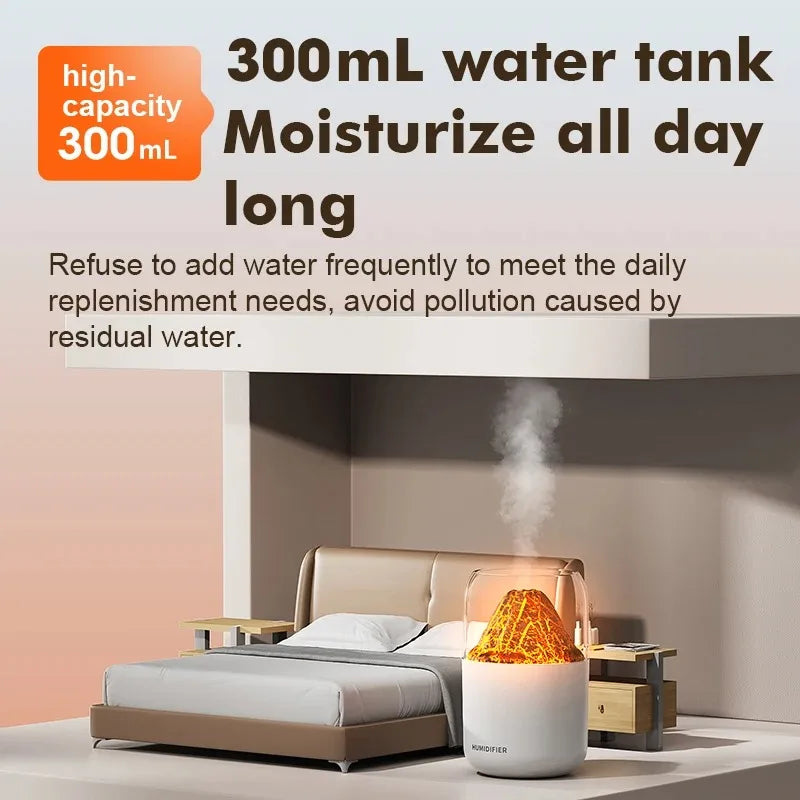 Volcano Planet USB Humidifier & Essential Oil Diffuser 300ml Desktop Humidifier SPOT