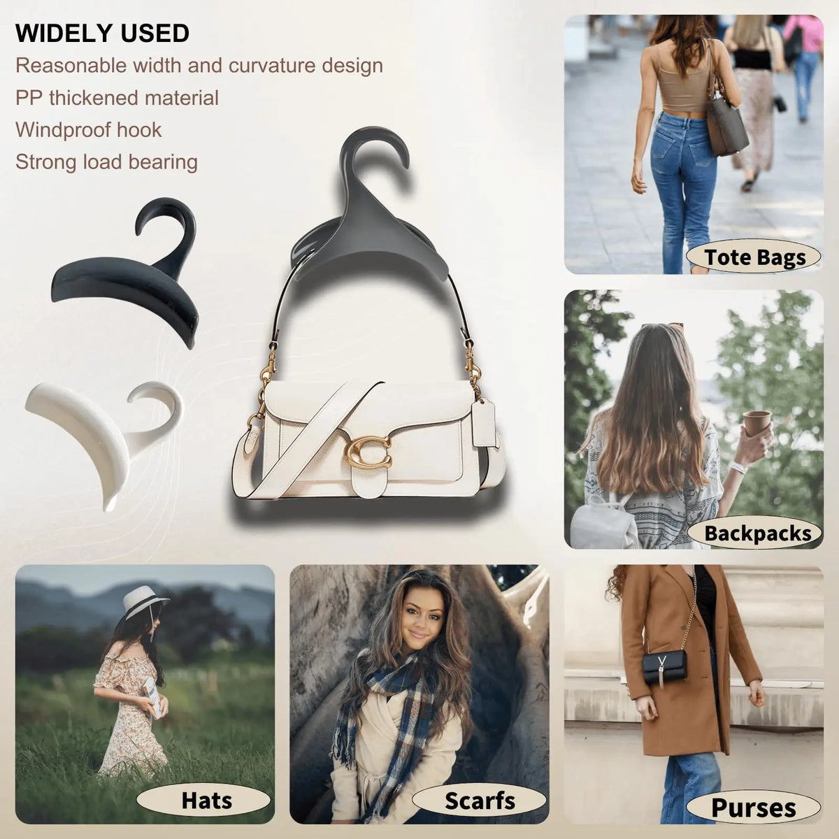 10-Pack Multi-Hook Hangers – Tie, Scarf, Hat, Belt & Bag Closet Hook Hangers SPOT