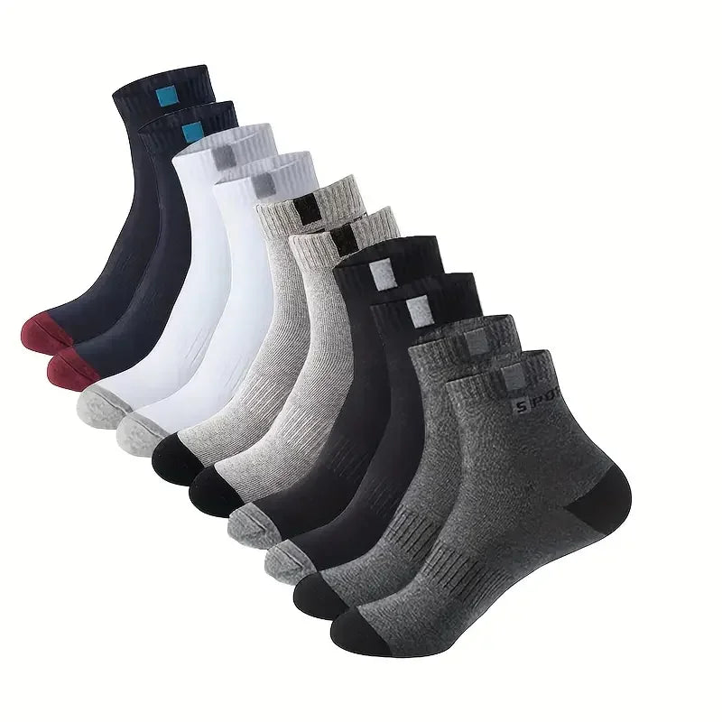 5-Pack Men's Bamboo Cotton Breathable Socks | EU 39–45 Men's Socks SPOT 35-39 5Pairs-each1pairs B
