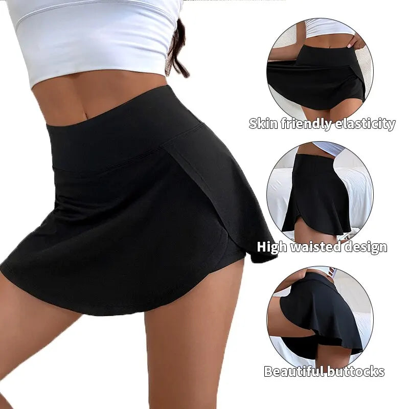 Women's High Waist Culotte Skirt – Yoga Tennis Running Activewear Culotte Skirt SPOT
