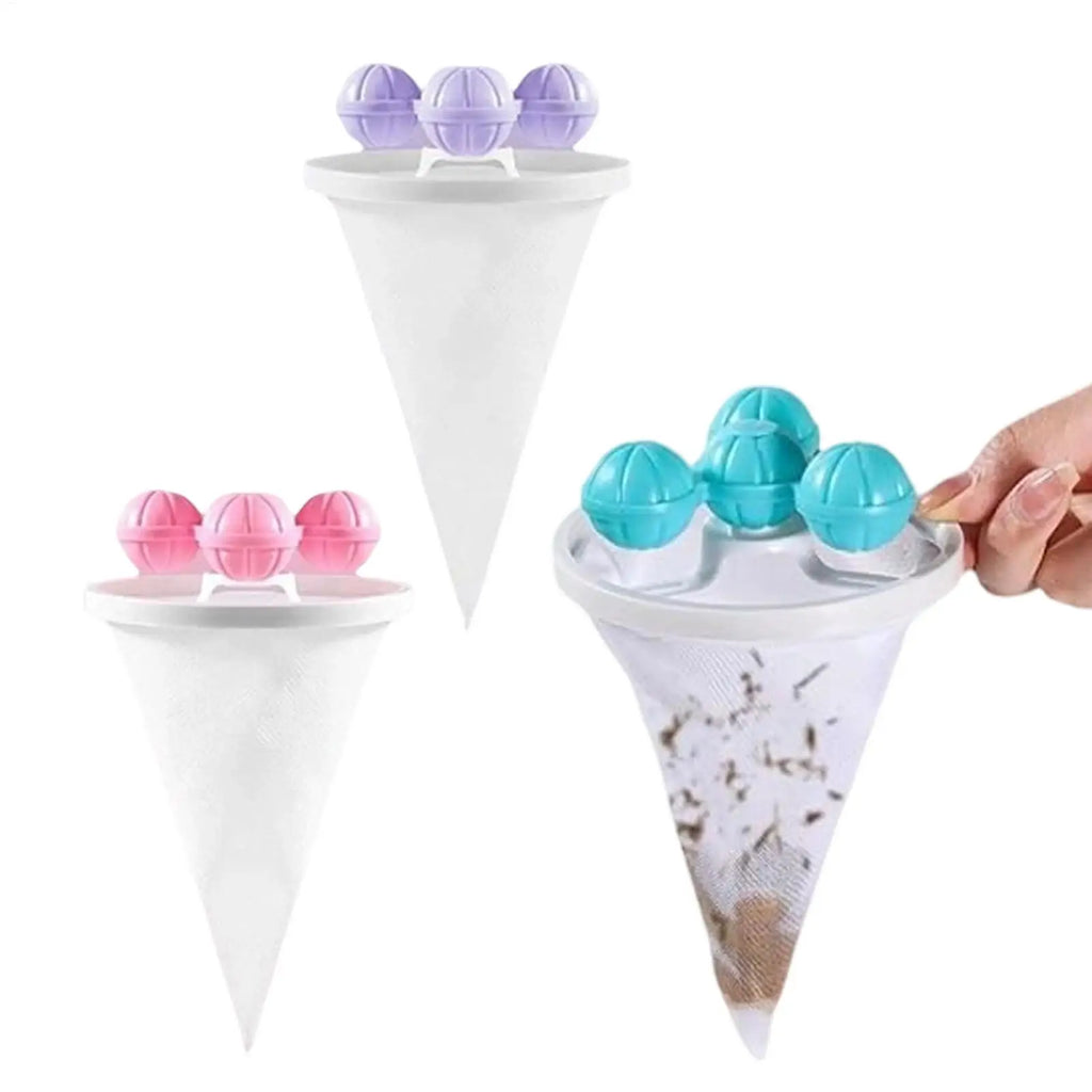 3-Pack Washing Machine Lint & Pet Hair Catcher Filter Bags Laundry Filter Bag SPOT