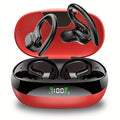 LZQLY Bluetooth 5.3 Sports Earbuds – ANC Wireless In-Ear Wireless Sports Earbuds SPOT Red