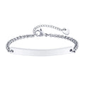 Personalized Name Bar Bracelet – Engraved Stainless Steel Engraved ID Bracelet SPOT BR-641S
