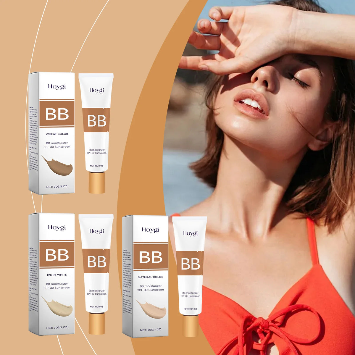 Hoygi SPF30 BB Cream – Full Coverage Tinted Moisturizer BB Cream Foundation SPOT
