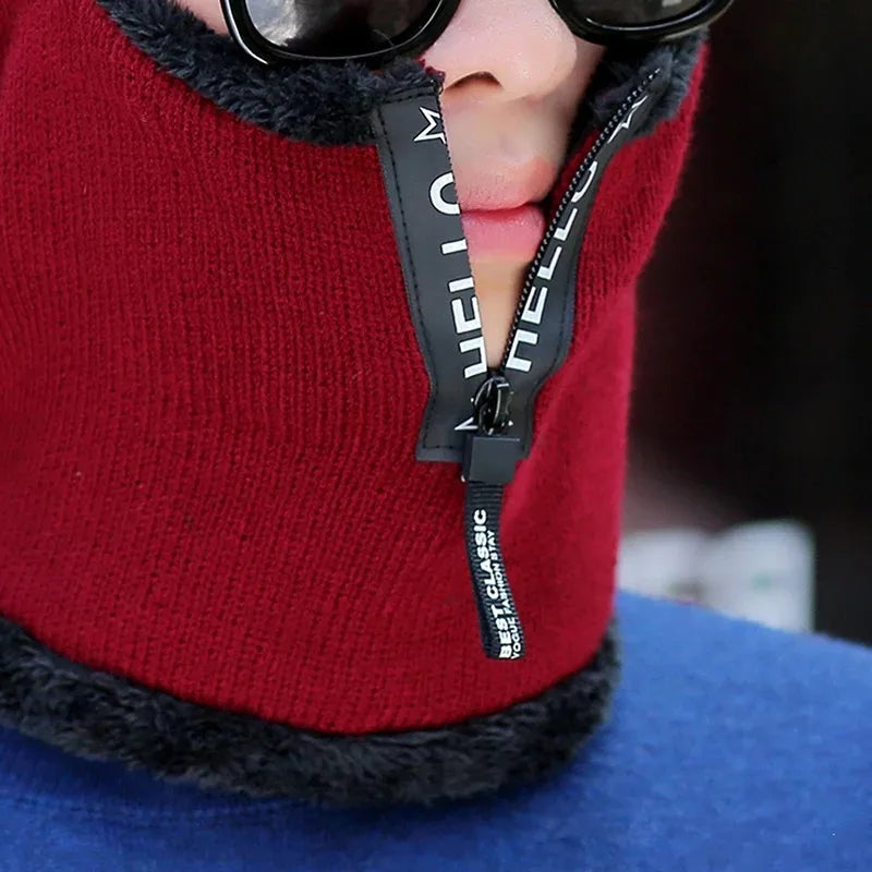 Men's Winter Windproof Beanie Hat – Ear Cover & Visor Winter Beanie Hat SPOT