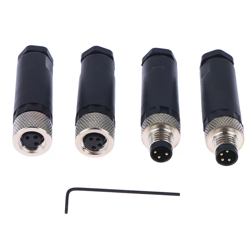M8 Waterproof Sensor Connector Set – 3/4 Pin Male & Female Plugs Sensor Connector SPOT