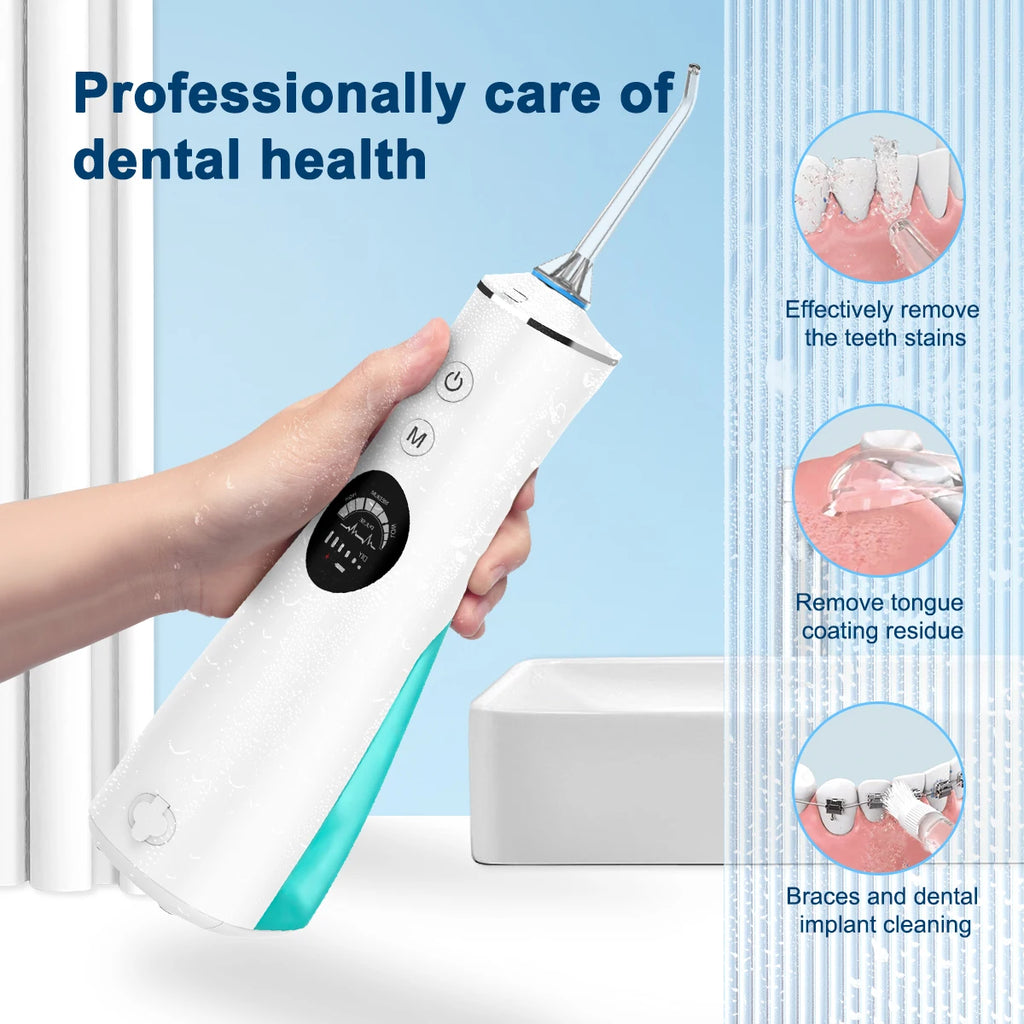 Cordless Water Flosser LCD Screen 5 Modes IPX7 – DUTRIEUX Oral Water Flosser SPOT