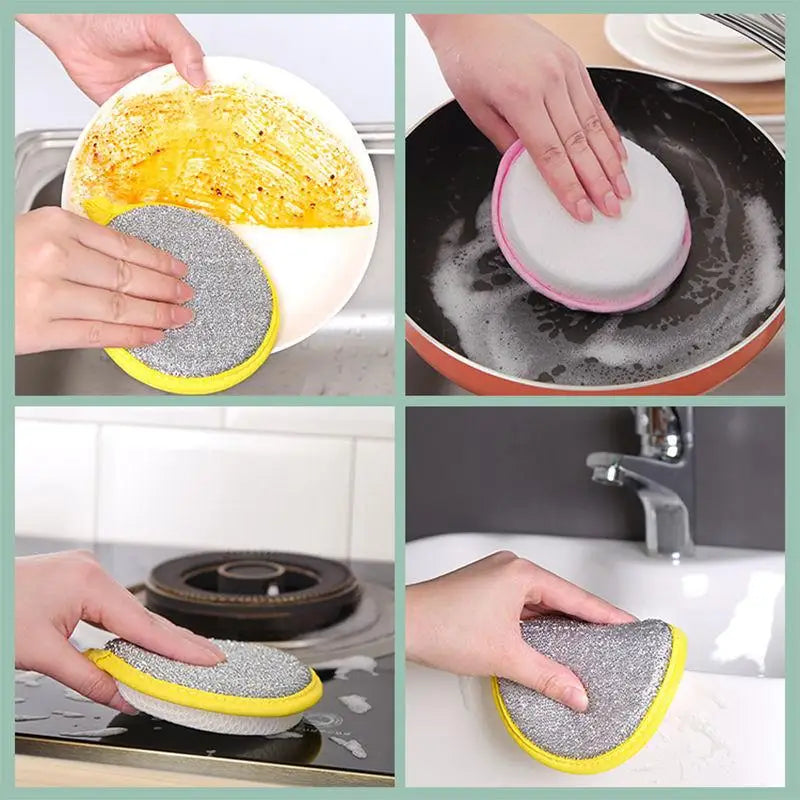 Double-Sided Dish Sponge Scrubber – Reusable Kitchen Cleaner Kitchen Sponge Scrubber SPOT
