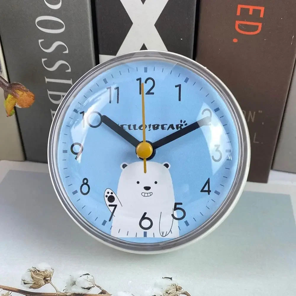 Mini Bear Waterproof Suction Clock 7cm – Bathroom & Kitchen Waterproof Wall Clock SPOT Bear