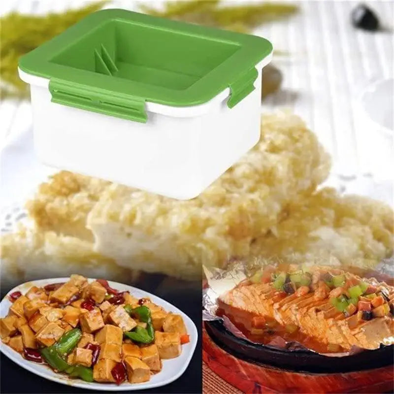 Tofu Press Mold with Cheese Cloth | Food-Safe PP & Steel Spring Tofu Press Kit SPOT