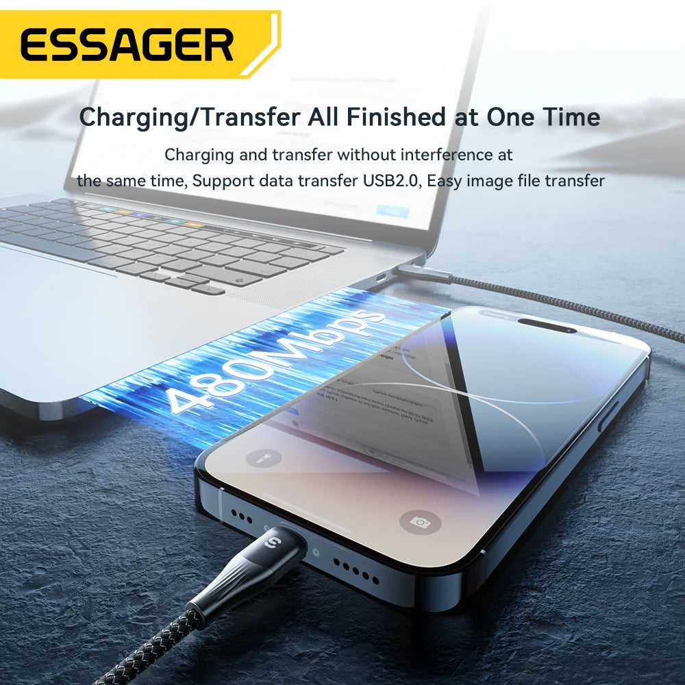 Essager USB-C to Lightning Cable 29W PD Fast Charging 1m/2m USB Charging Cable SPOT