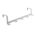5-Hook Over-the-Door Organizer Rack – Coat, Towel & Hat Hanger Door Hook Rack SPOT White
