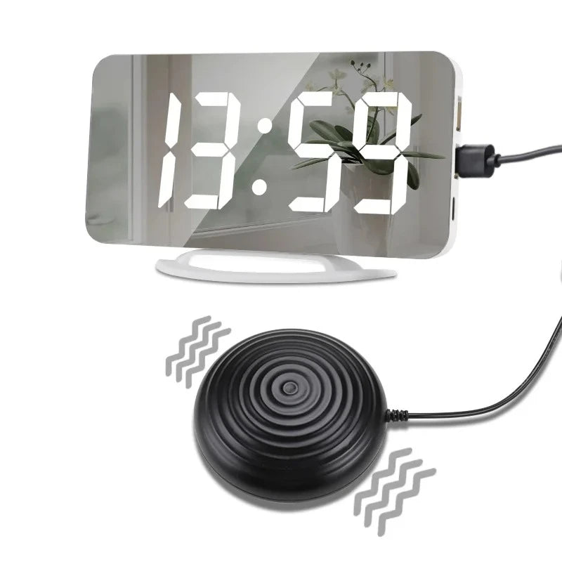 LED Vibration Alarm Clock with Snooze & Night Mode | Bedside LED Alarm Clock SPOT A
