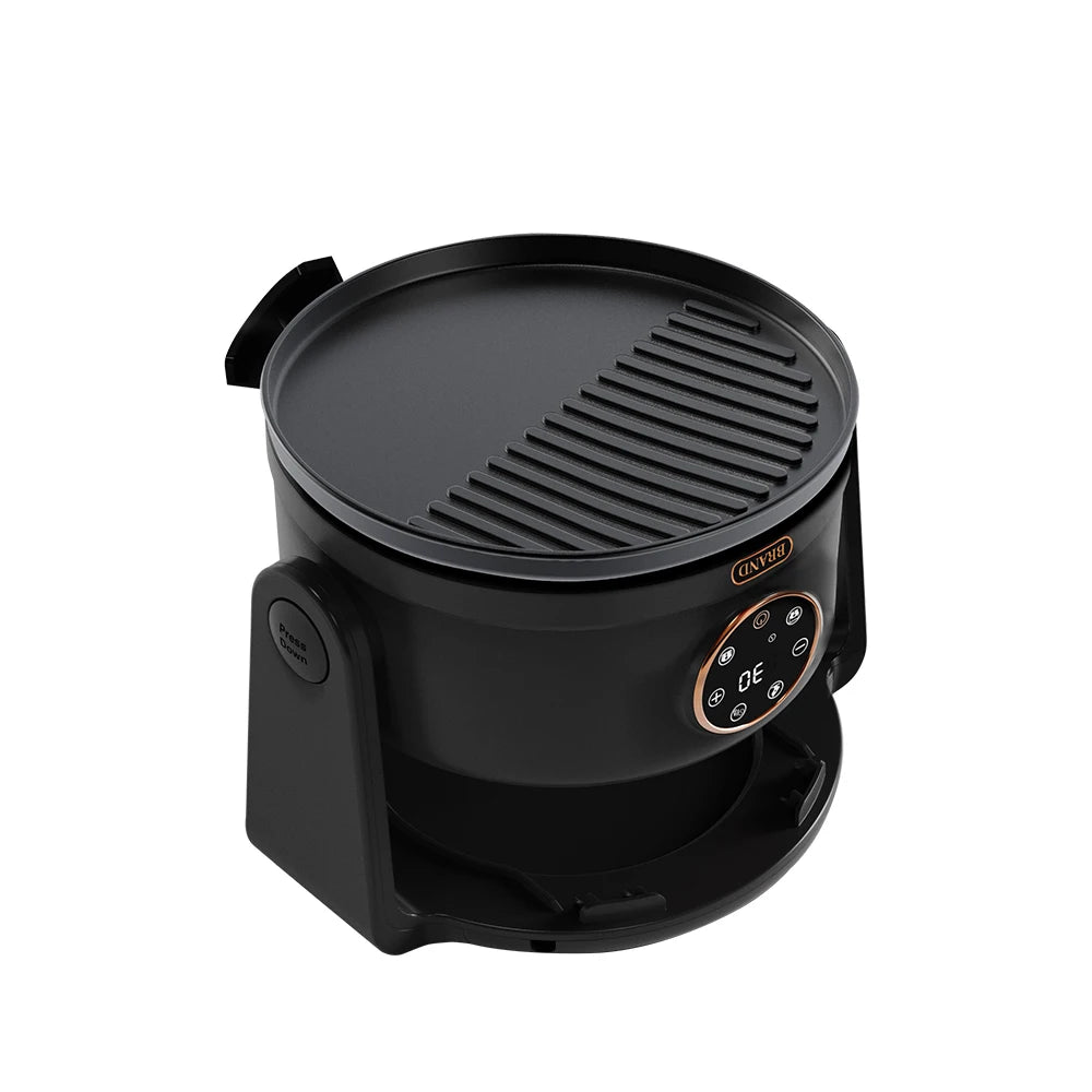 DUTRIEUX 2-in-1 Flip Air Fryer & Pan – 2L Digital Glass Lid Flip Air Fryer SPOT 220V UK