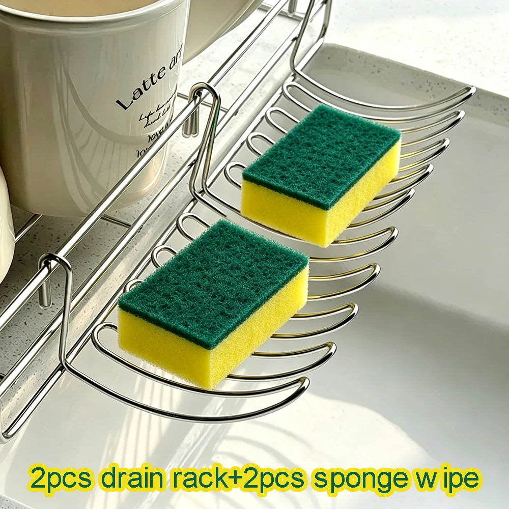 4-Pack Stainless Steel Hanging Drain Basket Storage Rack Hanging Storage Basket SPOT 4pcs