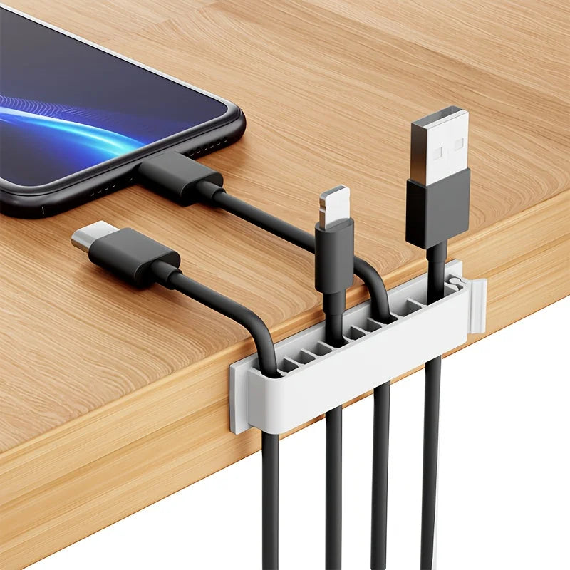 3-Pack Self-Adhesive Cable Clips – 10-Slot Wire Organizer Cable Clip Organizer SPOT