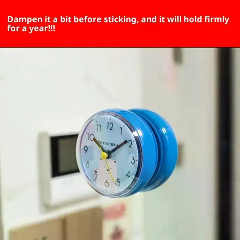 Mini Waterproof Suction Cup Wall Clock – 7cm Quartz Mini Wall Clock SPOT