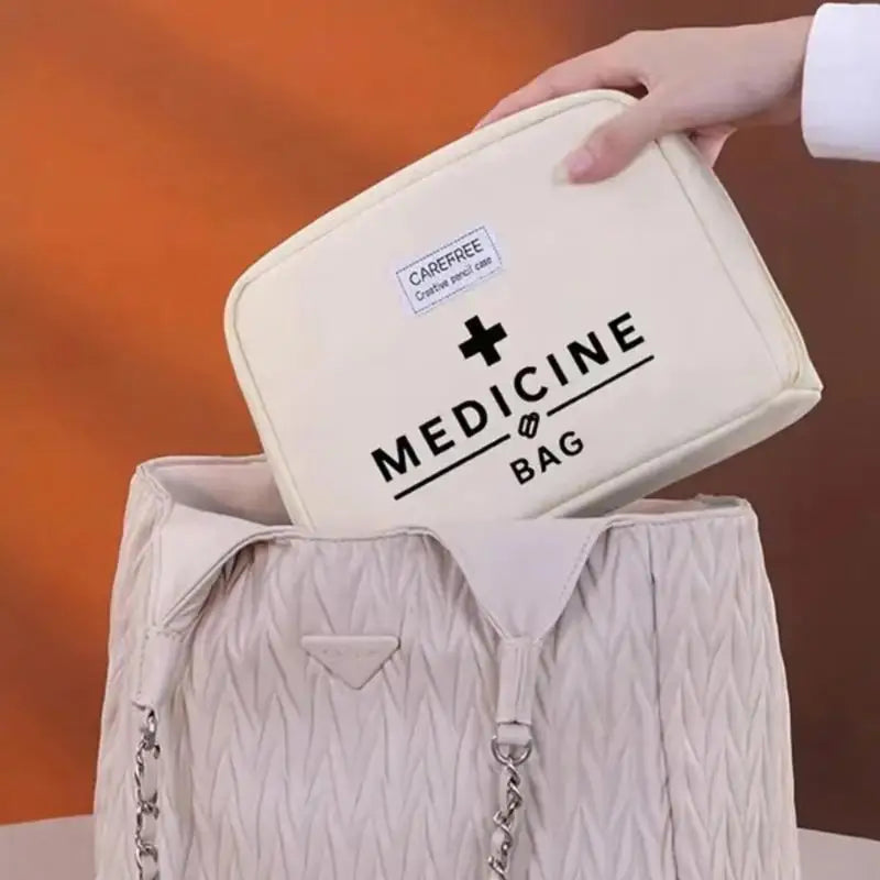 Portable Canvas Medicine Organizer Bag | Travel First Aid Kit Medicine Organizer Bag SPOT