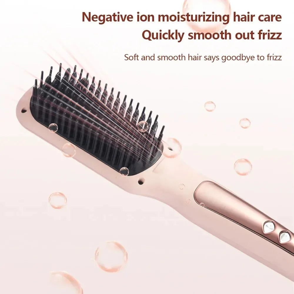 2-in-1 Electric Hair Straightening Brush – Straight & Curly Hair Straightening Brush SPOT