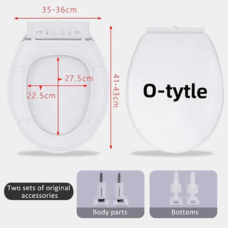 Universal Slow-Close Toilet Seat Cover – U/V/O Type PP Board Toilet Seat Cover SPOT A3