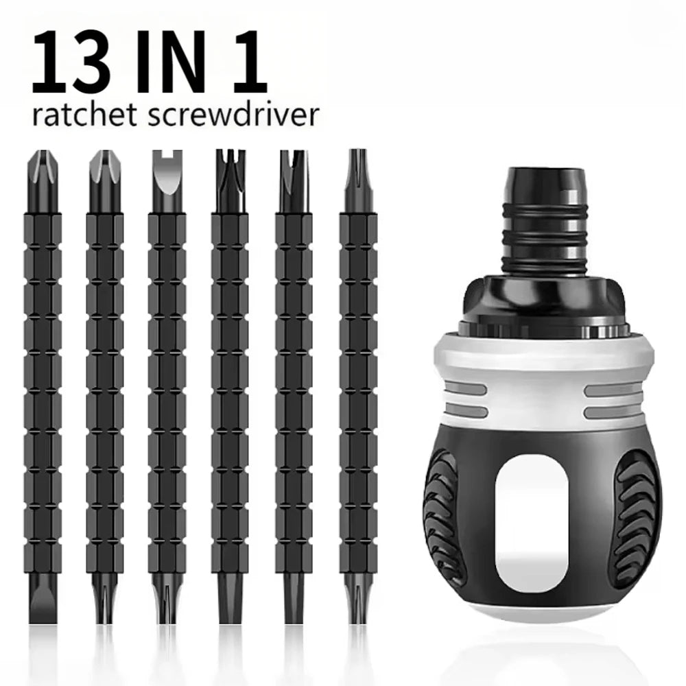 Ergonomic Ratchet Screwdriver Set – Double-Headed, Multi-Bit Ratchet Screwdriver Set SPOT