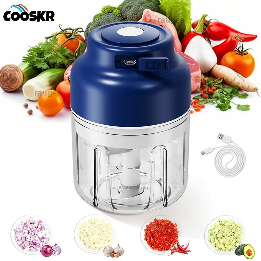 Electric Garlic Chopper USB Rechargeable Mini Food Processor Electric Food Chopper SPOT
