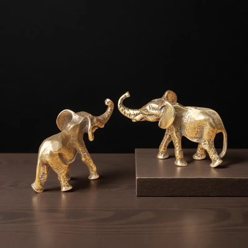 Zinc Alloy Elephant Figurine – Vintage Lucky Trunk Up Decor Decorative Figurine SPOT