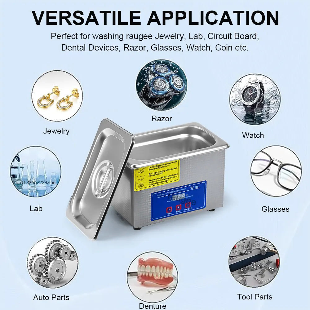 800ml Ultrasonic Cleaner 40KHz – Jewelry, Glasses & Coins Ultrasonic Cleaner SPOT