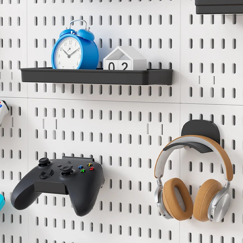 No-Drill Pegboard Wall Rack – Gaming Room Organizer & Hooks Pegboard Wall Organizer SPOT