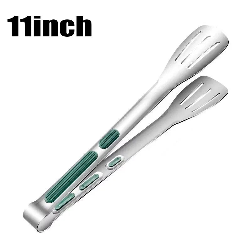 Non-Slip Stainless Steel Food Tongs – BBQ, Grill & Kitchen Kitchen Food Tongs SPOT 1pc 11inch