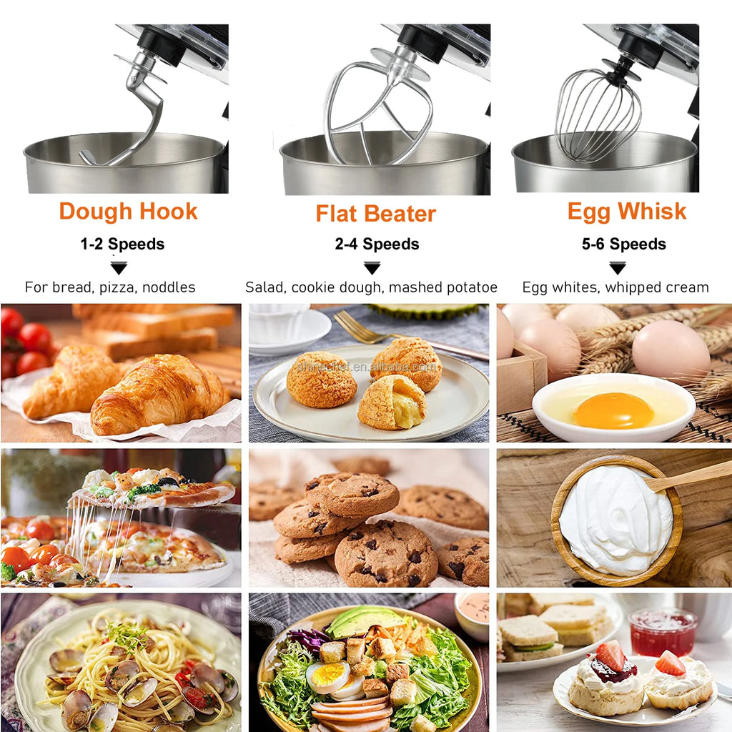 3.5L 300W Planetary Stand Mixer – 6-Speed Tilt-Head Food Mixer Planetary Stand Mixer SPOT