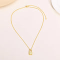 Meaeguet Padlock Pendant Necklace – Gold Stainless Steel Pendant Necklace SPOT Default Title