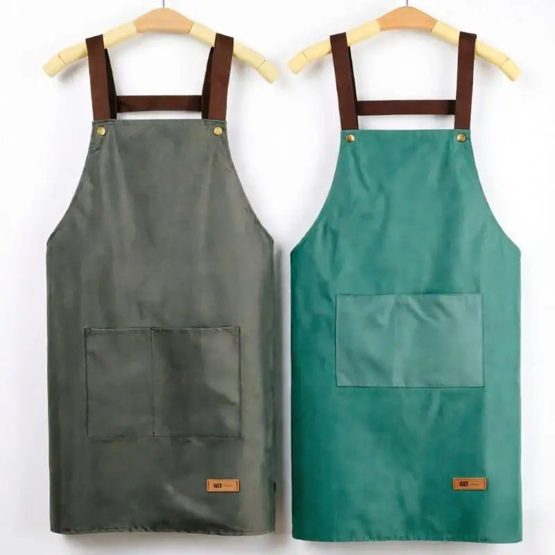 Waterproof PVC Cooking Apron – Unisex Kitchen & BBQ Apron Kitchen Cooking Apron SPOT Blue J