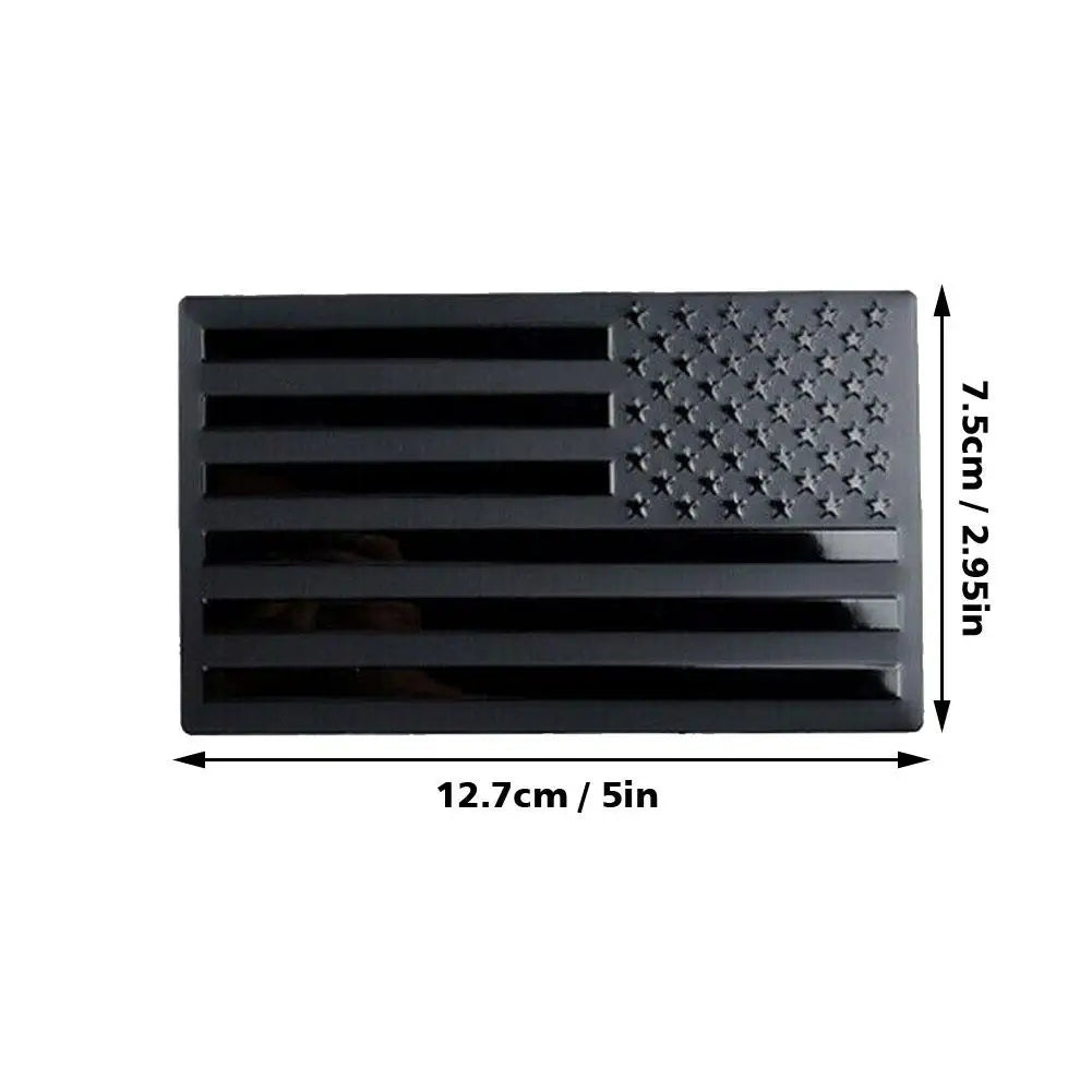 2-Pack USA Flag Aluminum Car Emblem Decal – UV-Resistant Car Emblem Decal SPOT