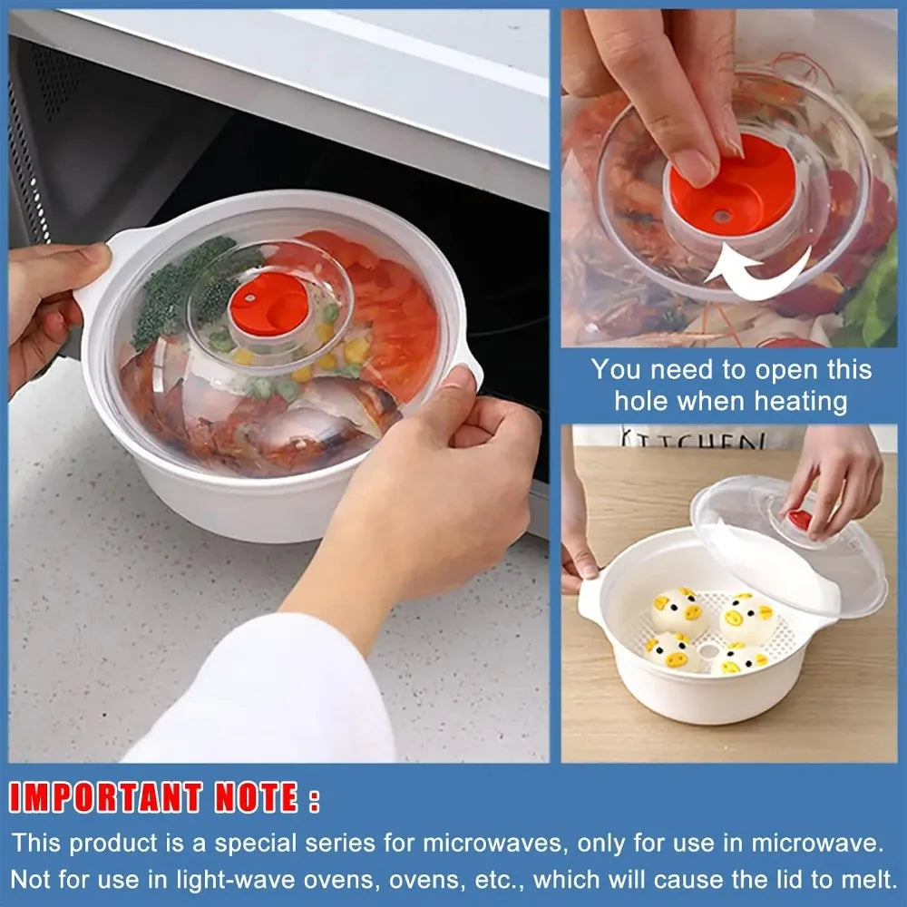 2.4L Microwavable Bowl with Vented Lid & Handles | Food Storage Food Storage Bowl SPOT