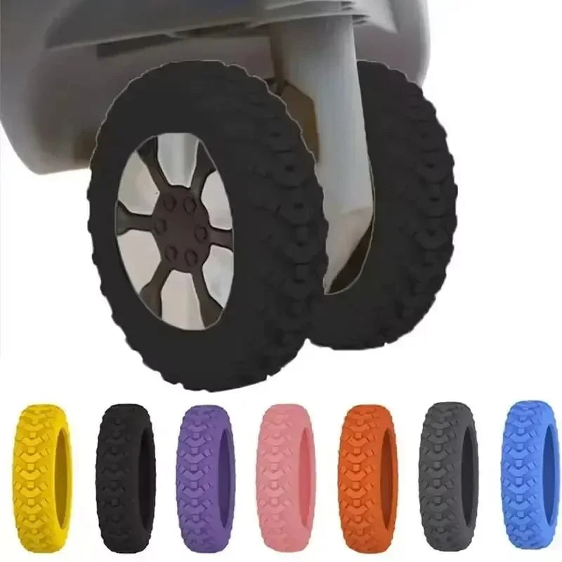 8-Pack Silicone Luggage Wheel Covers – Quiet Caster Protectors Luggage Wheel Covers SPOT