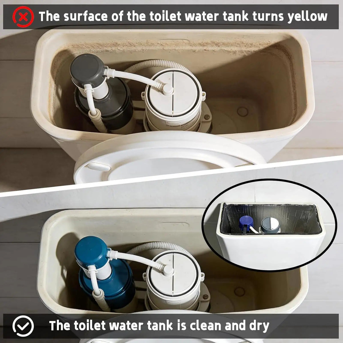 Toilet Tank Insulation Liner – Self-Adhesive Anti-Condensation Kit Toilet Tank Liner SPOT