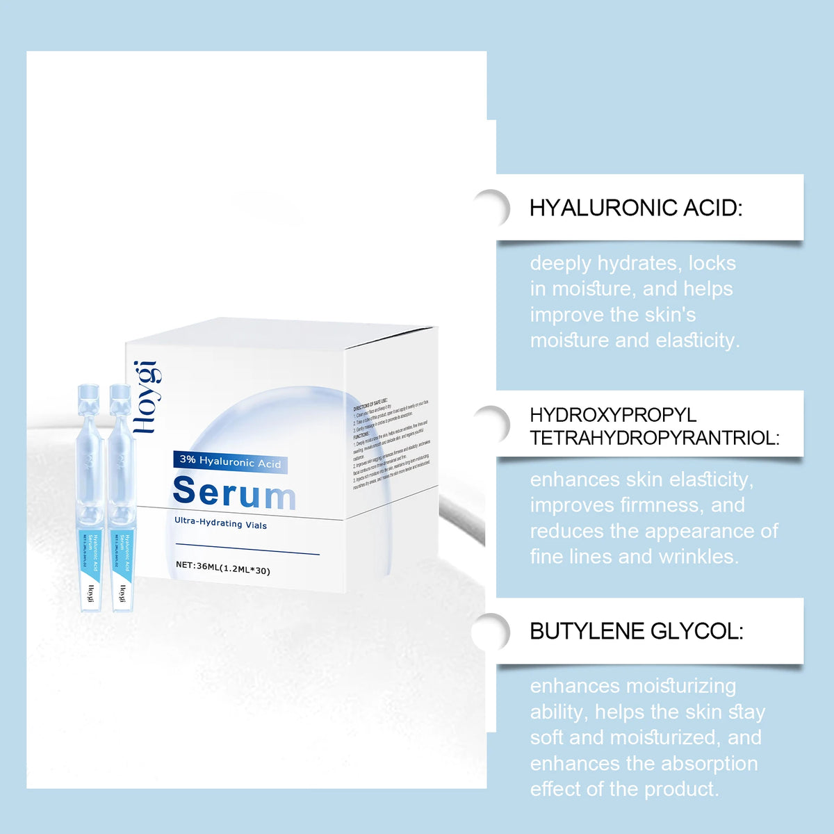 Hoygi Hyaluronic Acid Facial Serum – Firming & Moisturizing Facial Serum SPOT