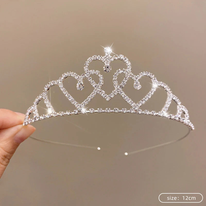 Crystal Rhinestone Bridal Crown – Golden Wedding Tiara Bridal Tiara Crown SPOT D
