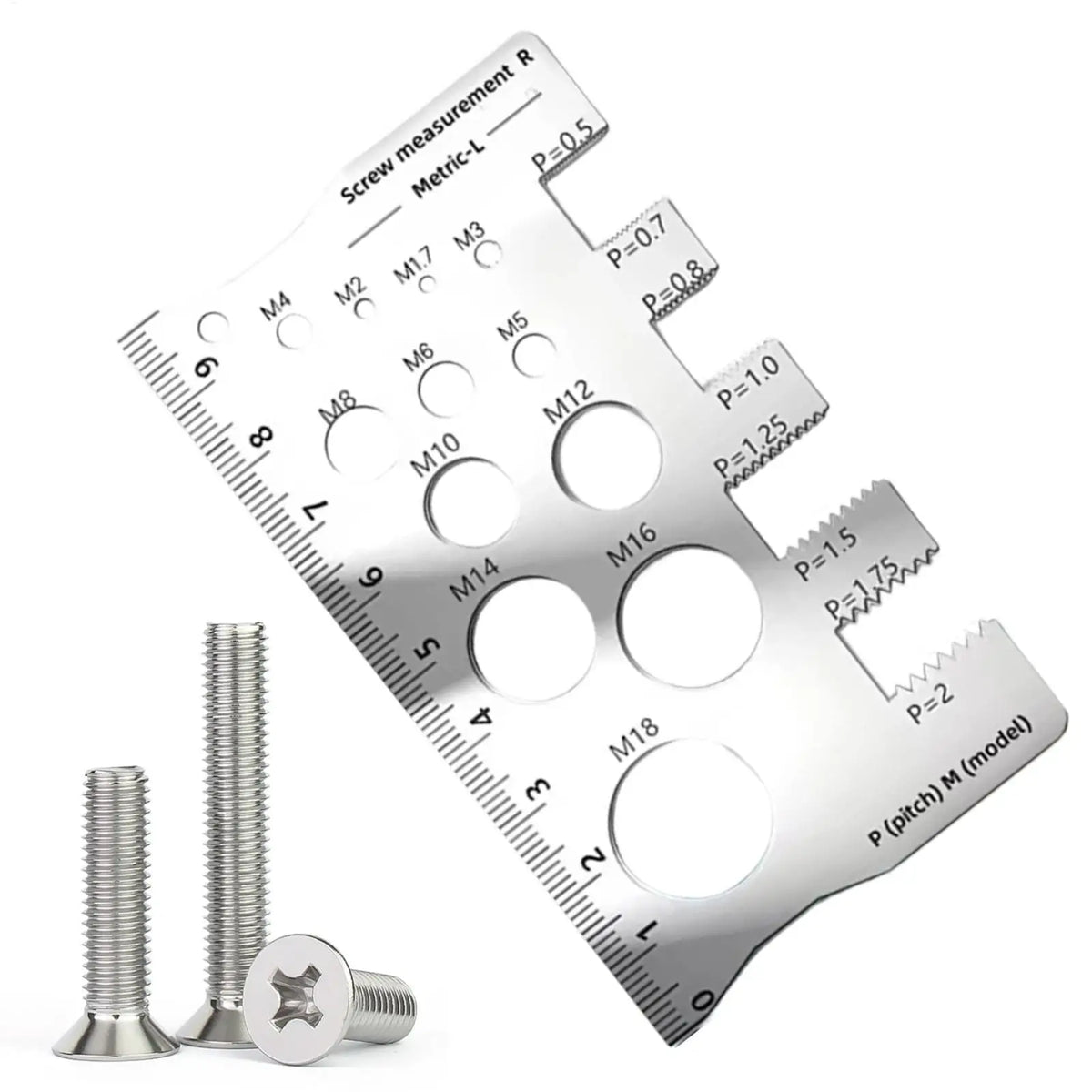 Stainless Steel Bolt Thread Checker & Measuring Gauge Tool Thread Gauge Tool SPOT