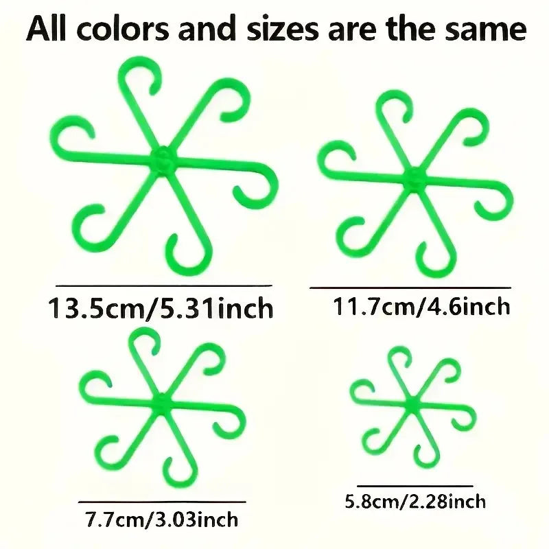 4-Pack Transparent U-Shaped Foldable Plant Support Stakes Plant Support Stakes SPOT 4pcs set