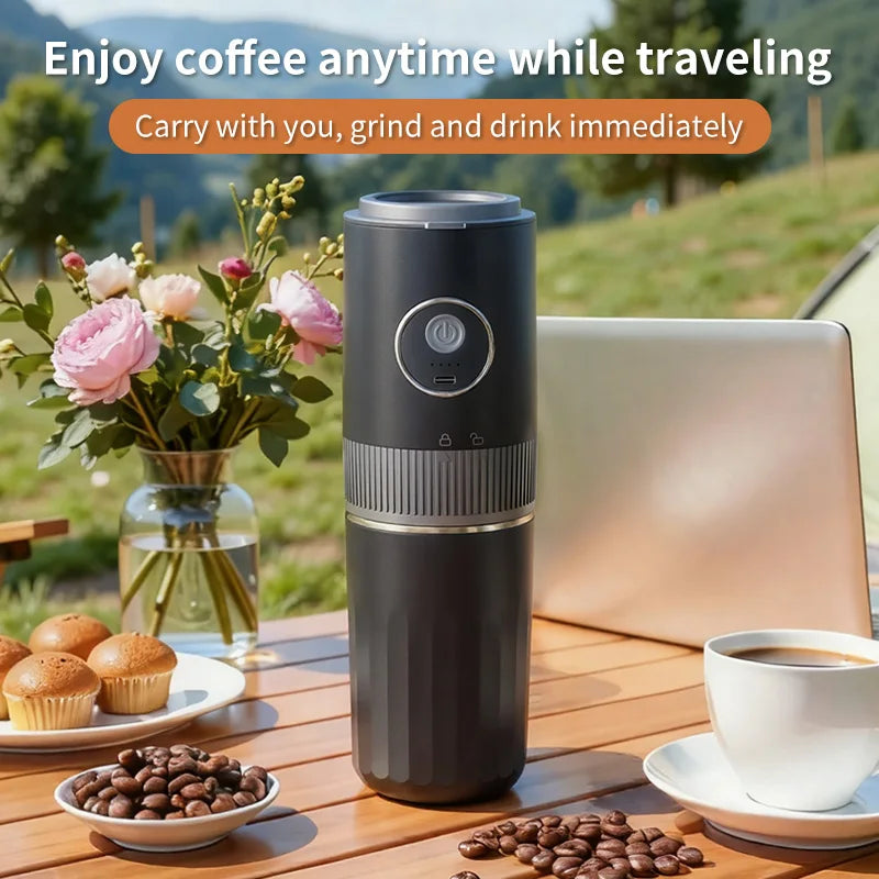 2-in-1 Portable Wireless Coffee Maker – Grind & Brew Camping Portable Coffee Maker SPOT