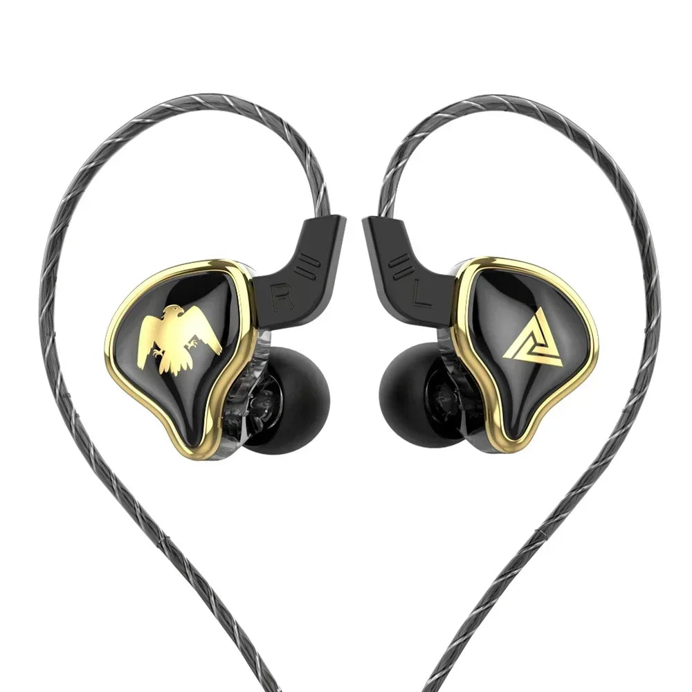QKZ AK6 Ares Wired In-Ear Earphones – Detachable Cable, HIFI Wired In-Ear Earphones SPOT black