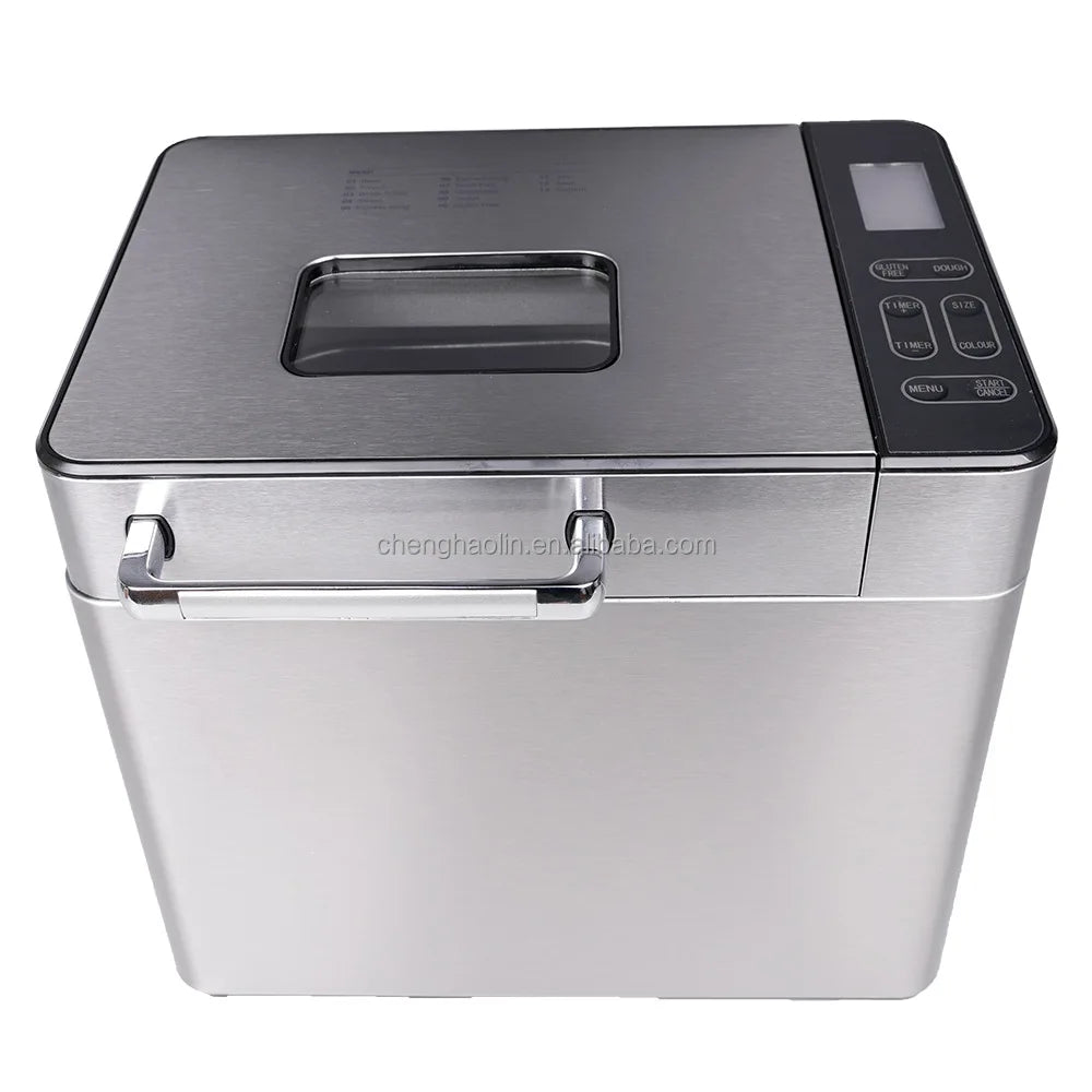 2LB 13-Program Stainless Steel Electric Bread Maker – Gluten-Free Electric Bread Maker SPOT 100V-240V EU Plug
