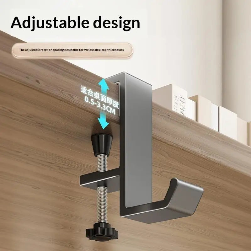 Adjustable Desk Edge Hook – Foldable Magnetic Bag Hanger Desk Hook Organizer SPOT