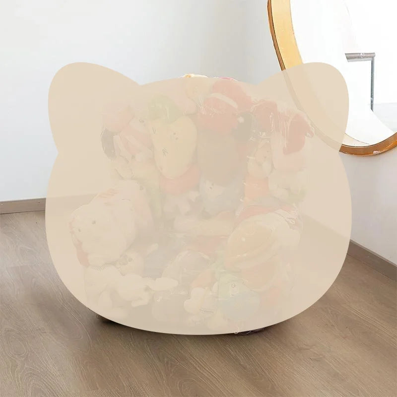 Transparent PVC Plush Toy Storage Chair Cover with Zipper Toy Storage Bag SPOT