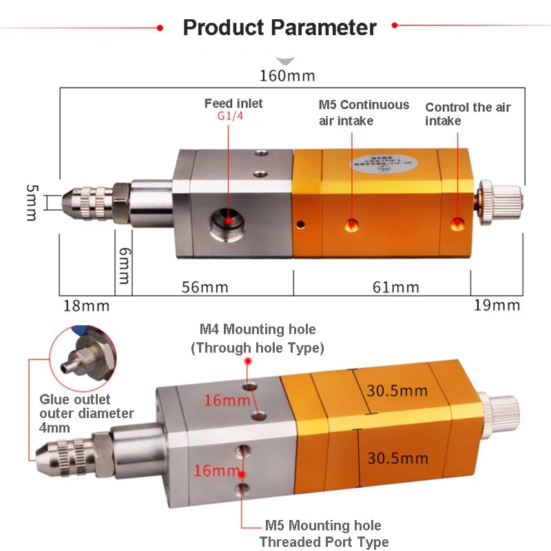 Pneumatic Precision Glue Dispensing Valve – Silicone & UV Dispensing Valve SPOT