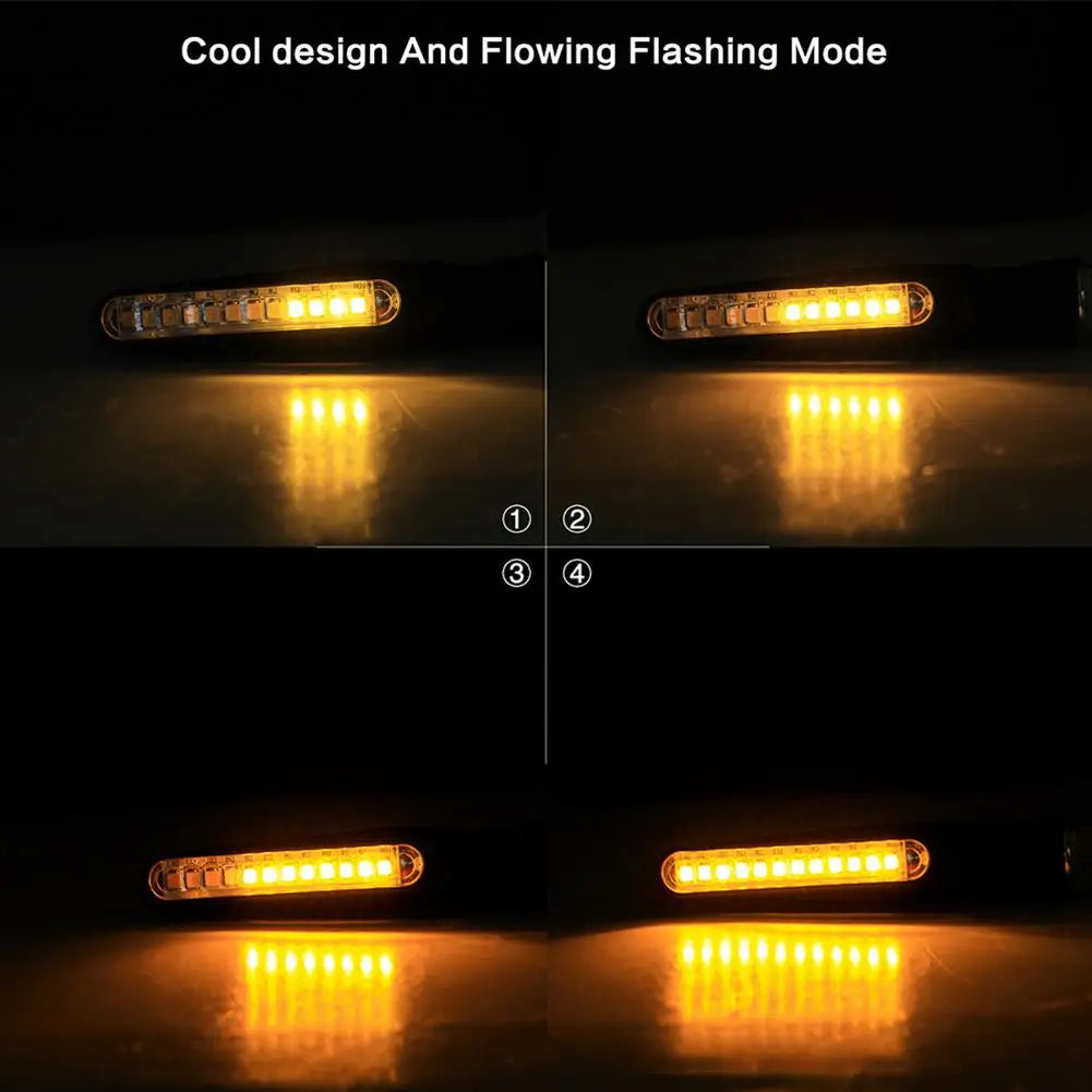Motorcycle LED Turn Signal Lights – Amber DRL Blinker 2/4 Pack Motorcycle Turn Signals SPOT